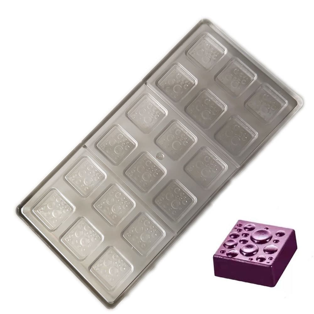 18-Cavity Square Water Drop Chocolate Mold, 9g, 2.8cm, Baking Mold PC1724