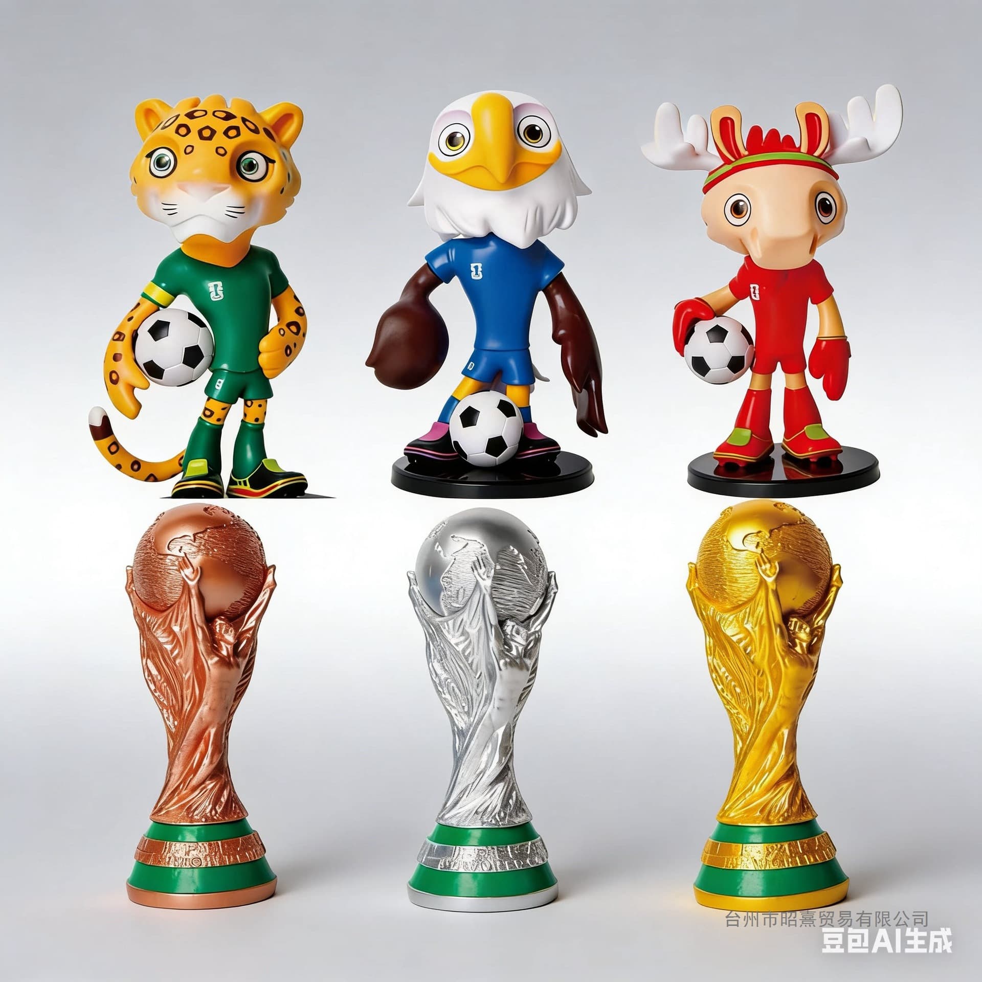 Cross-border 2026 World Cup Football Star Figurine Mascot Souvenir Doll Ornament