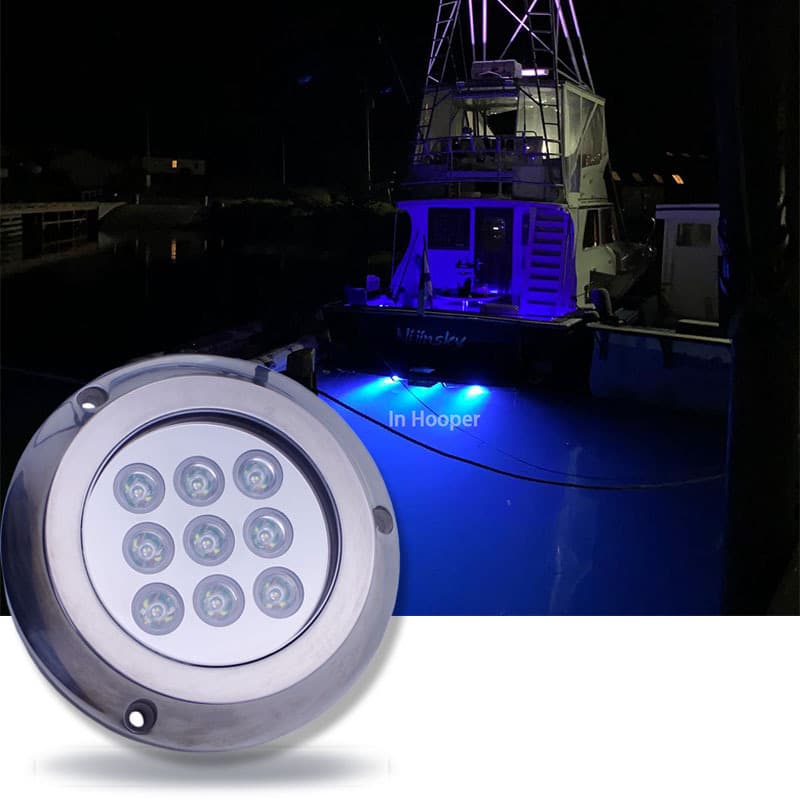 Marine LED high power CREE lamp beads 316 stainless steel pool light IP68 waterproof RGBW yacht light