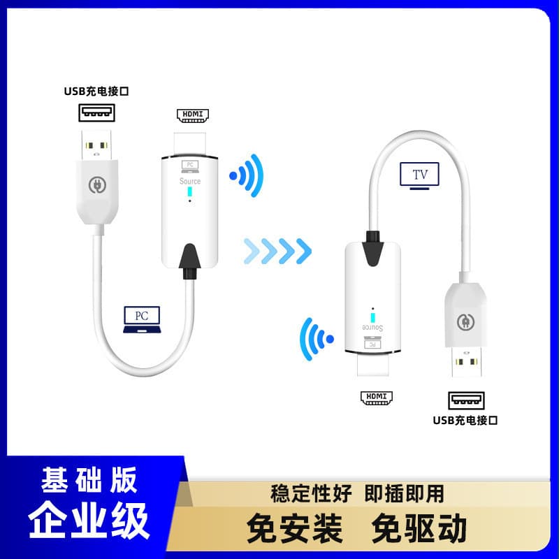 HDMI Extender Wireless HDMI Extender 4K Video Screen Mirroring for Laptop TV Receiver