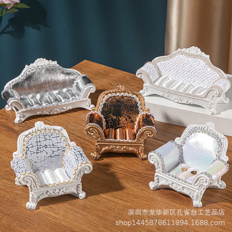 Thai Buddhist amulet table, soldier doll, earrings, rings, ear studs, jewelry rack, resin crafts