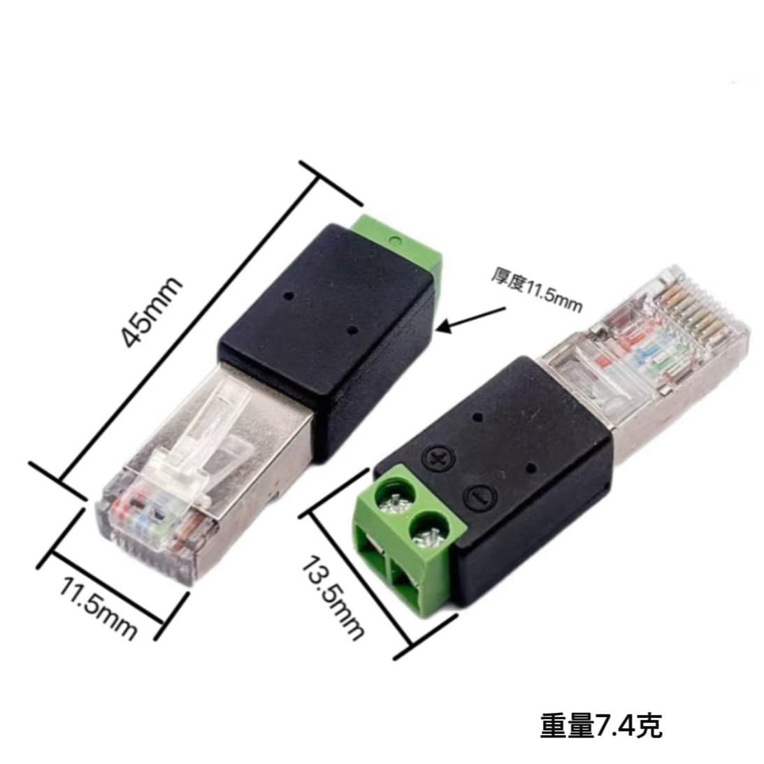RJ45 to 485 Terminal Block 2P 3P 4P 8P RJ45 Connector Adapter RJ45 Network Terminal