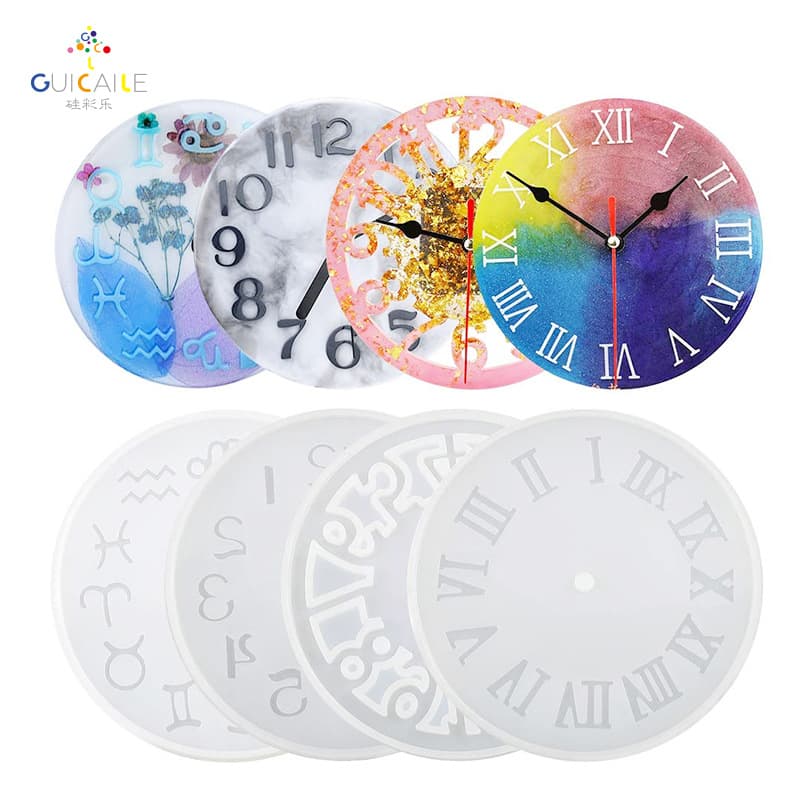 Roman Clock Epoxy Silicone Mold DIY Zodiac Disc Crystal Resin Mold Home Decoration Ornament