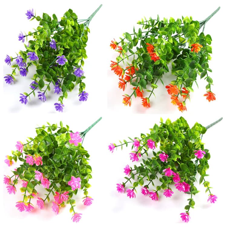 Amazon cross-border artificial flowers imitation plastic plants orange eucalyptus flowers home potted decorative ornaments artificial flowers