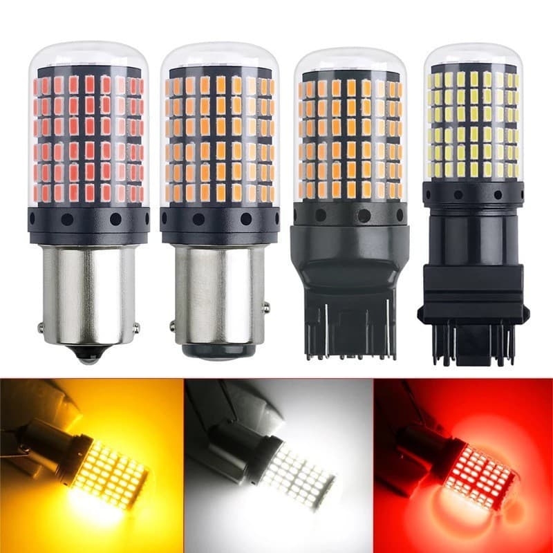 Car LED brake light turn signal 1156 T20 3014 144smd bulb anti-flash Canbus high brightness