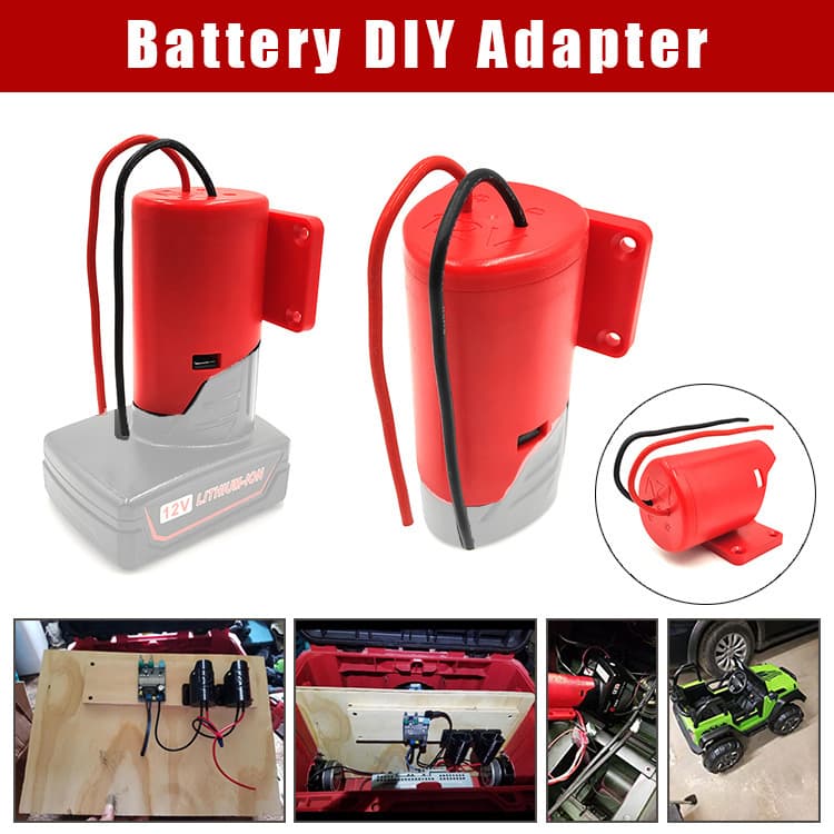 DIY Lithium Battery Converter Cable Output Adapter for Milwaukee 12V M12 Battery Modification
