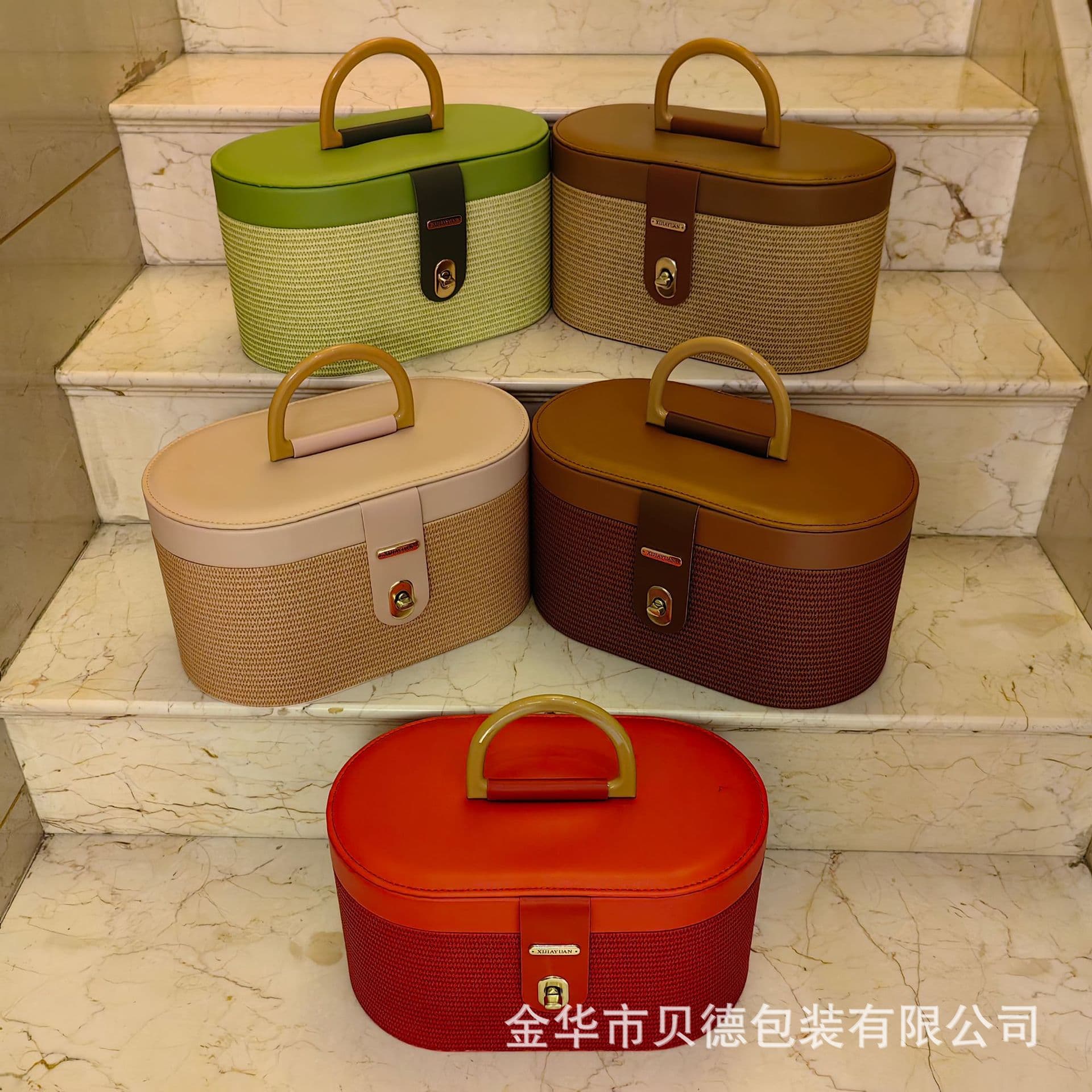 European oval wheat ear pattern suitcase gift box, wedding bridesmaid and companion gift box, wedding candy box
