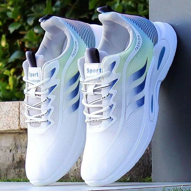 Summer Mesh White Shoes Ice Silk Soft Sole Men's Slip-On Breathable Sneakers Size 45 Kuaishou Drop Shipping