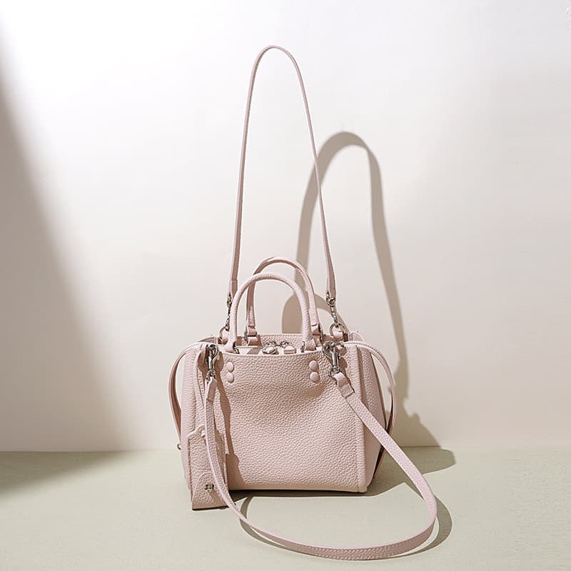 Exquisite Small Bag Premium Korean Boston Bowling Bag Handbag Genuine Leather Niche Fashion Versatile Crossbody Bag