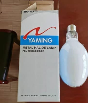 Metal Halide Lamp Produced by Shanghai Yaming Lighting Co., Ltd., Model PSL400W/ED/C/6
