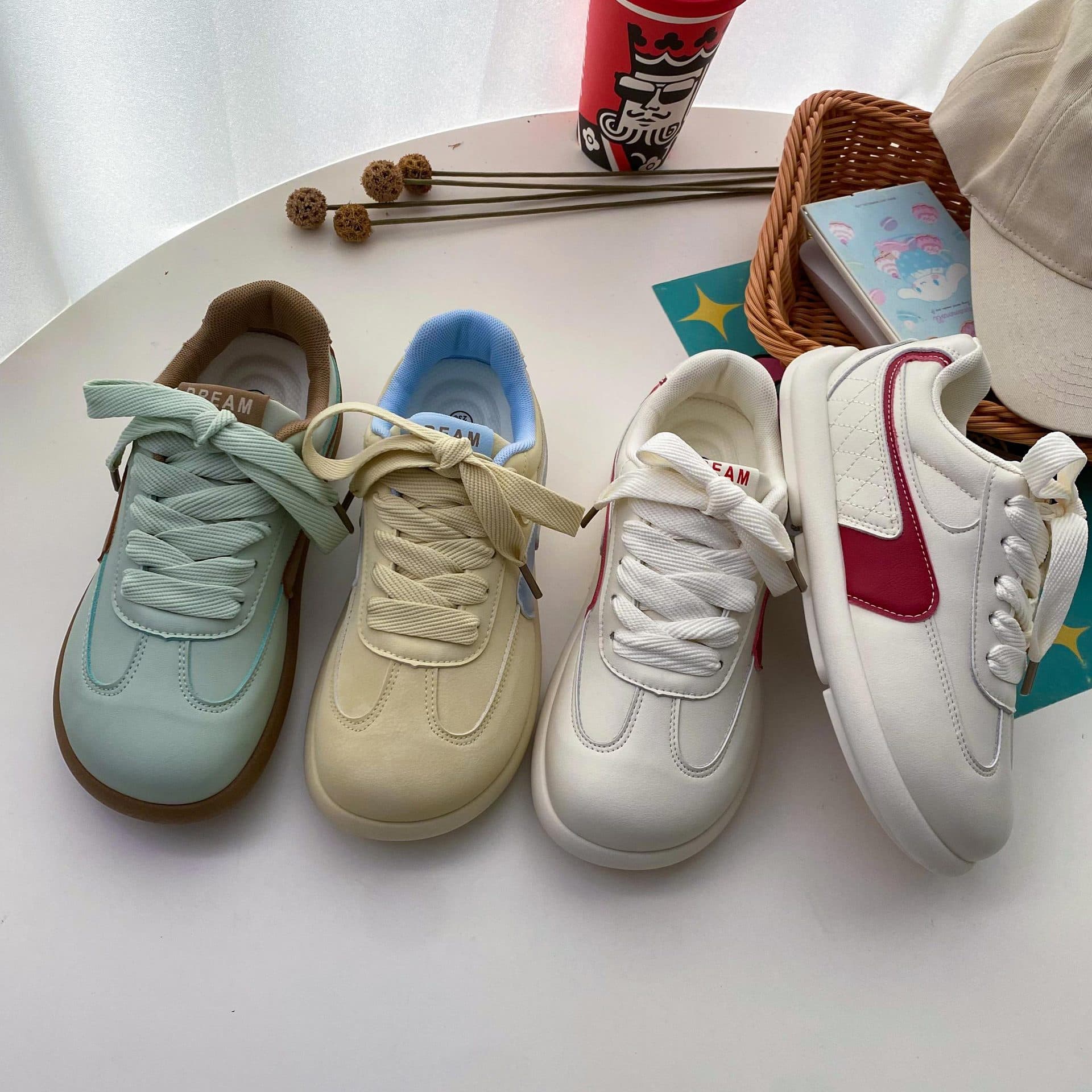Big Head German Army Trainers Sneakers 2025 Spring New Chic Niche Ugly-Cute Agate Shoes for Women, Breathable Casual Shoes N2107
