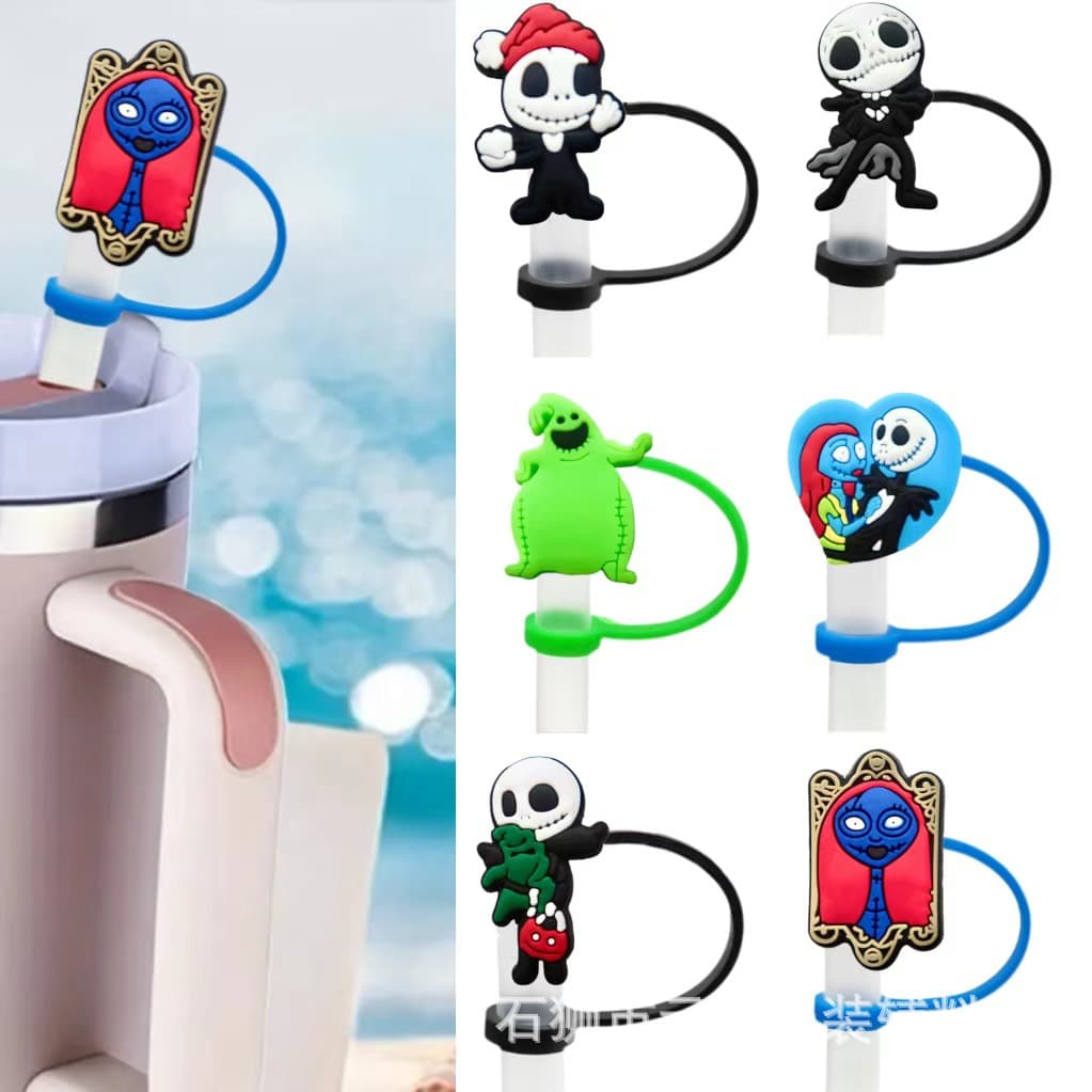 Cross-border Amazon New Halloween Straw Cover Straw Cap Cartoon Dust Plug In Stock