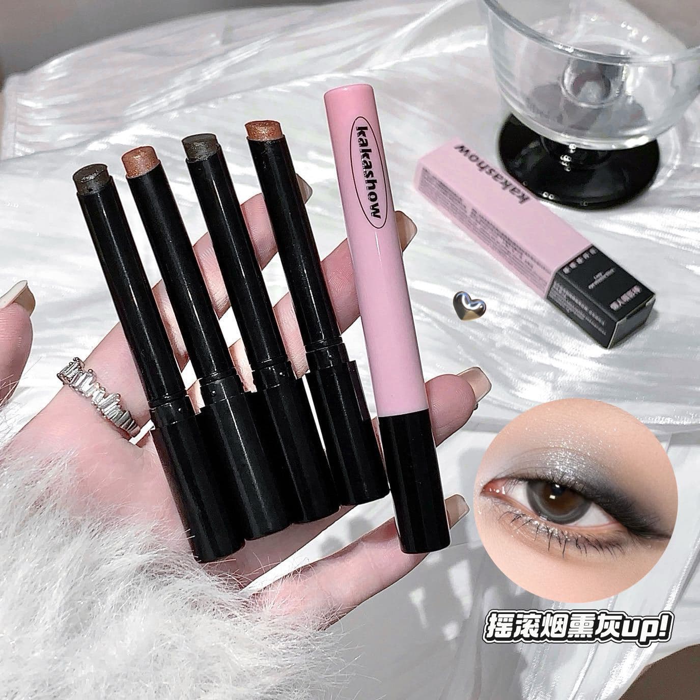 Kakashow Lazy Eyeshadow Stick Diamond Fine Sparkle Color Natural Vitality Atmosphere Eye Makeup Eyeshadow Smoky Eyes