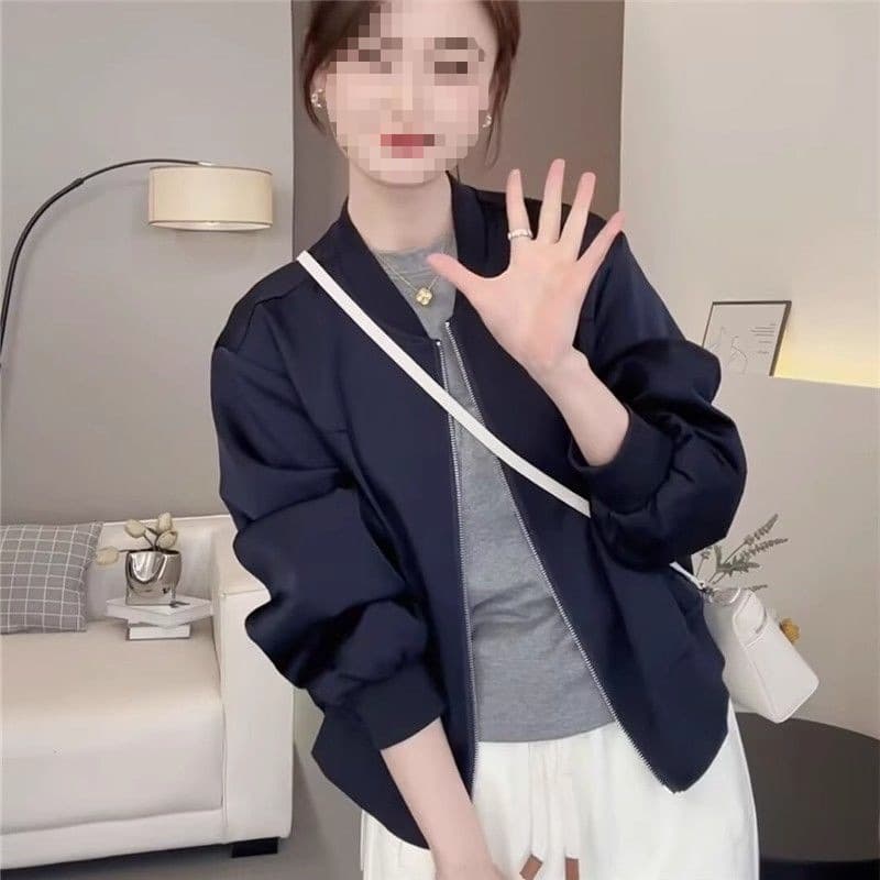Super Popular Baseball Jacket for Women, Short Style, in Stock, New Spring Model, Casual Versatile Jacket for Petite Sizes