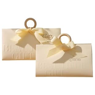 Yisheng Packaging Paper Bag Custom Gift Bag High-End Luxury Beige Handheld Candy Gift Box Shopping Bag
