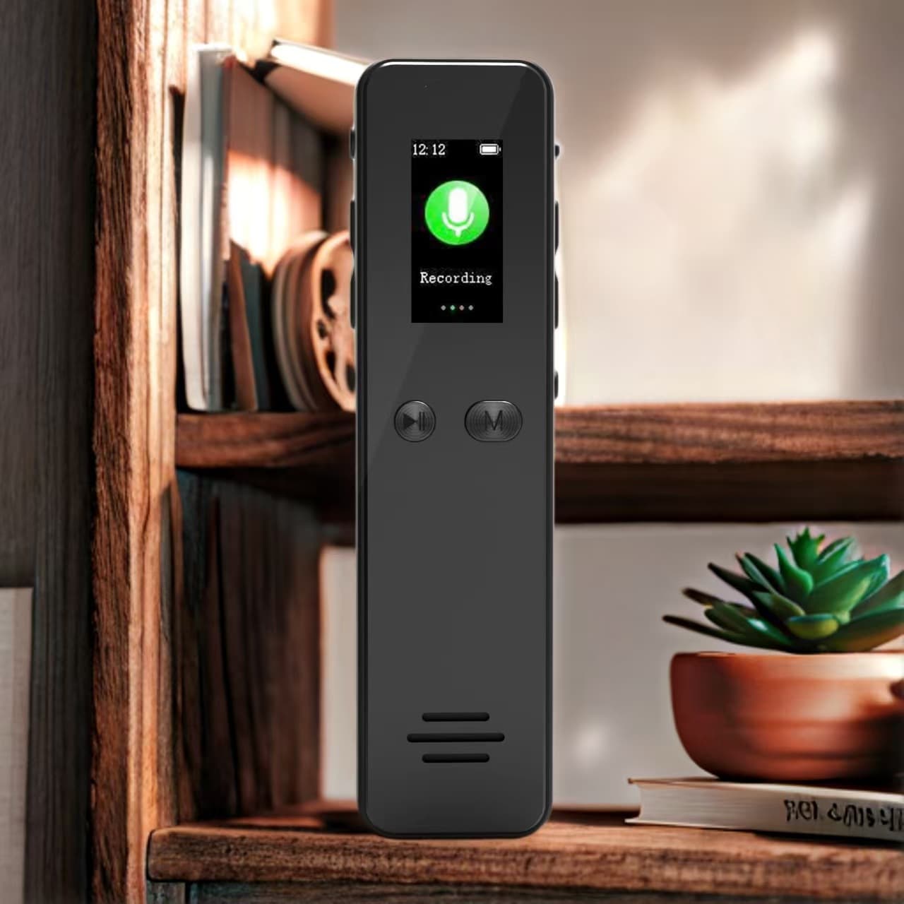 Cross-border lithium battery voice recorder with ultra-long recording time, supports 8 languages, high-definition noise reduction, and smart voice recorder.