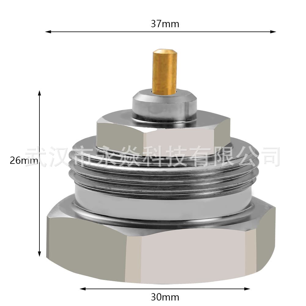 Thermostatic valve adapter for converting threaded connection M30×1.0 to M30×1.5
