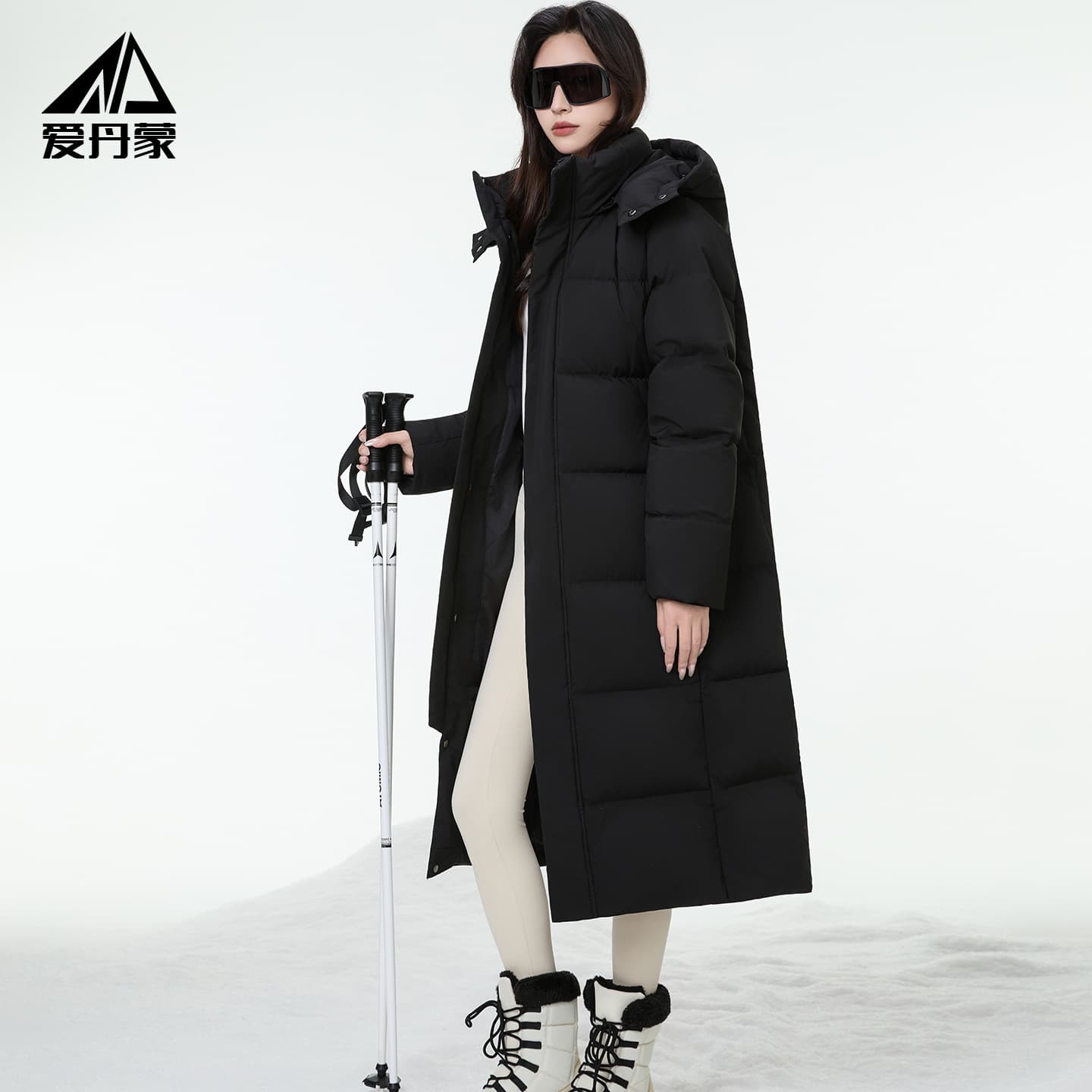 Aidan Monte Thick Long Down Jacket Women 2025 New 90% White Duck Down Loose Over-Knee Thickened Winter Coat