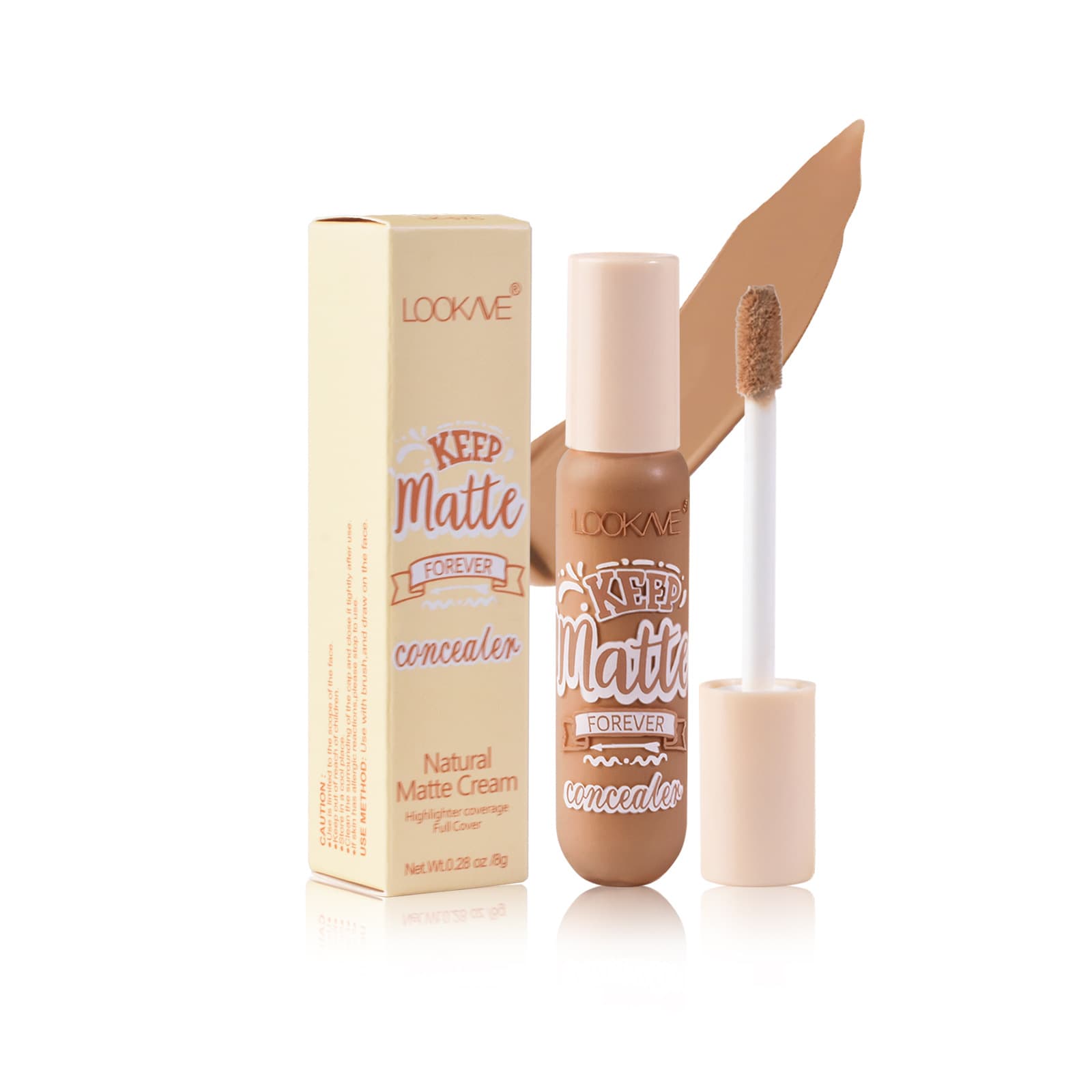 Export Only LOOKAVE Concealer Liquid Export Small Milk Bottle Concealer Amazon Concealer Managed LK57