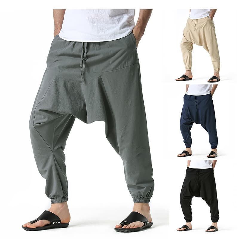 Loose Men's Casual Sporty Flying Squirrel Pants Fashionable Large Size Straight Leg Long Trousers Autumn Season Fashion