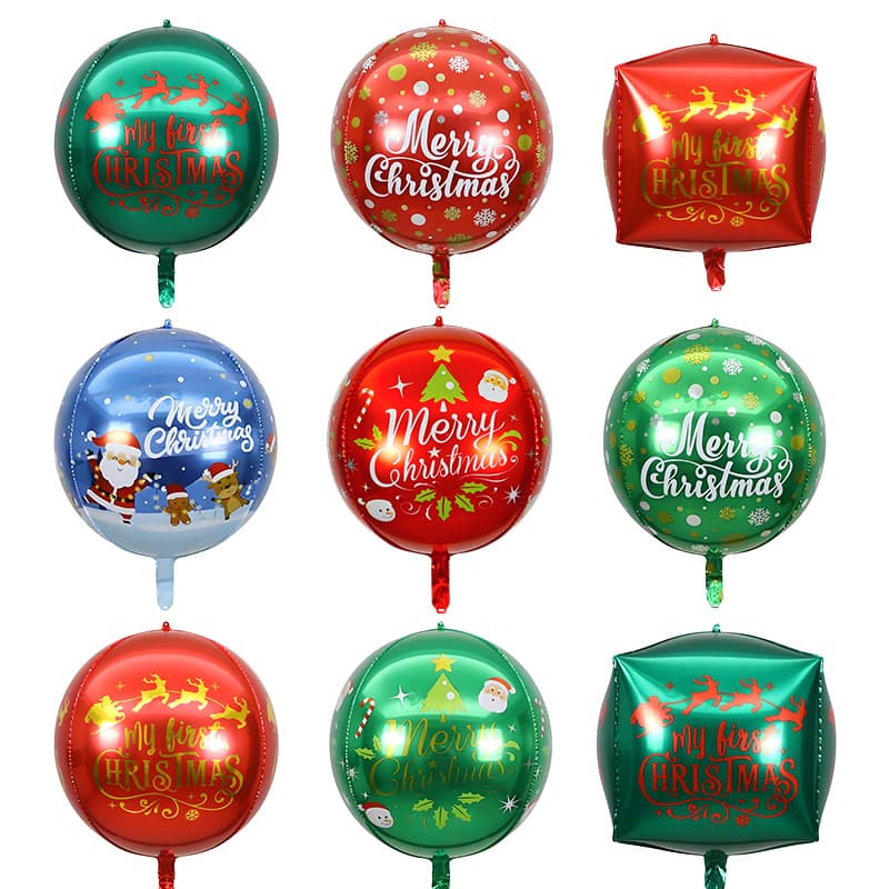 22 inch Christmas 4D balloon Merry Christmas aluminum film balloon party decoration Christmas decoration