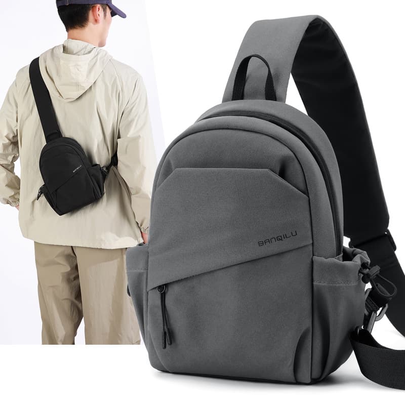 New Casual Crossbody Bag, Chest Bag, Men's Commuter Shoulder Bag, Fashionable Trendy Cycling Chest Bag, Wholesale