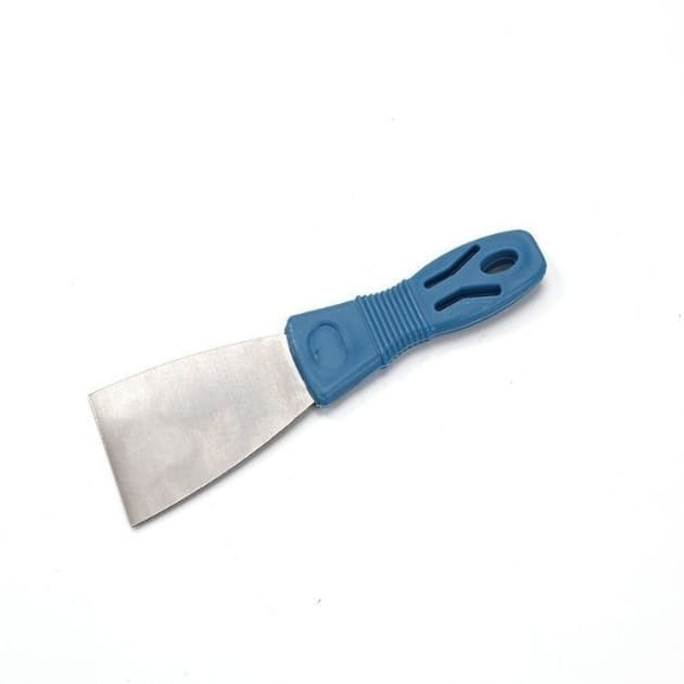 Factory wholesale carbon steel putty knife, plastic handle trowel, putty knife, mirror polish plastic handle cleaning scraper.