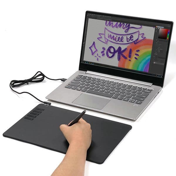 1 set Color: Black Material: ABS T906 upgraded model Wencai tablet can be connected to mobile phone for painting