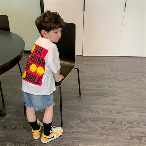 Boys' Short-Sleeved T-Shirt, Han Fan Summer Children's Western-Style Top, Handsome and Trendy Kids' Wear