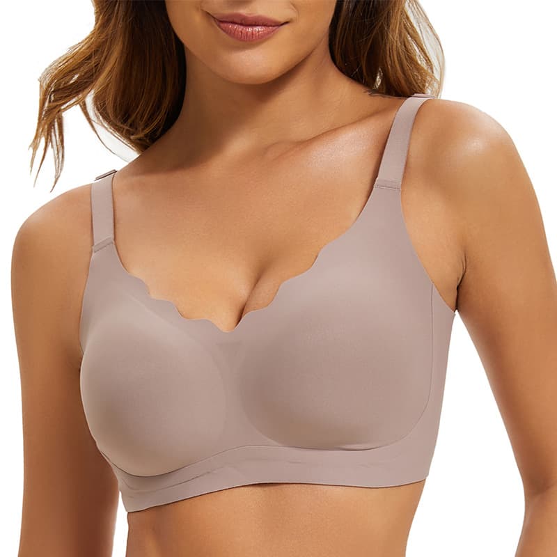 European and American TK New Product Foreign Trade Cross-border Underwear Women's Bra Push-up Support Seamless Large Breasts Anti-Sagging Bra