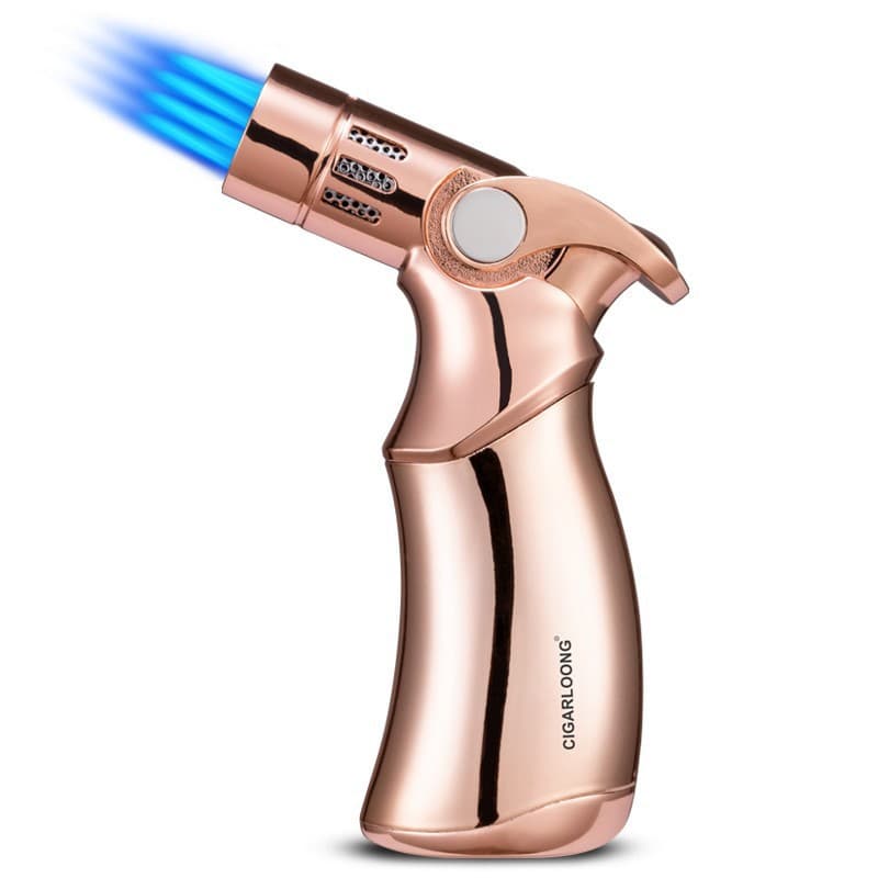 Windproof Inflatable Cigar Lighter Igniter Moxibustion Spray Inflatable High Temperature Welding Direct-Flame BBQ Lighter