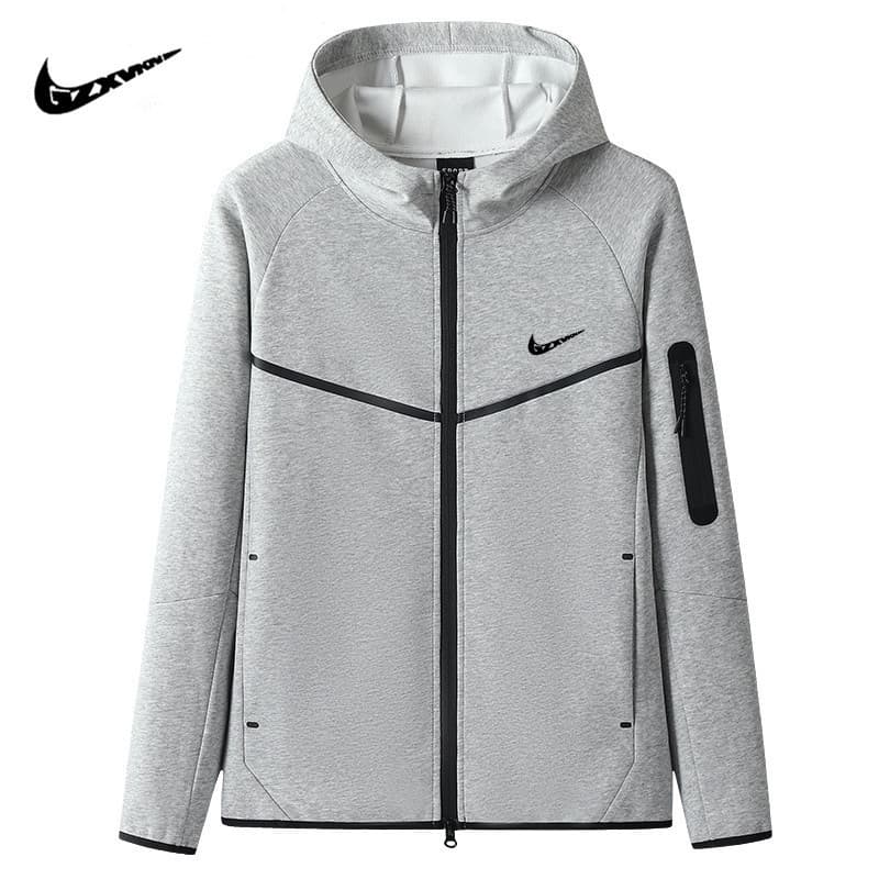Heavyweight Hooded Sweatshirt for Men, American Style Spring New Zip-Up Hoodie, Trendy Casual Long-Sleeve Jacket