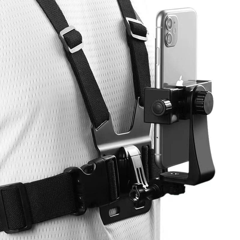 Chest Mount for Action Camera, First-Person View Shooting Bracket, Chest Strap Mount for Cycling Camera