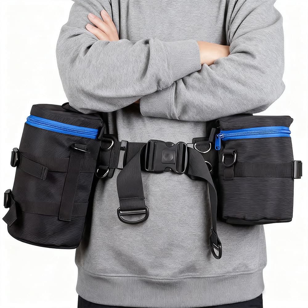 Storage Bag Tube Backpack Compatible Mirrorless Cross-Border Photography, Hand-Carry Waist-Hang Portable DSLR Camera Lens, Lens Case