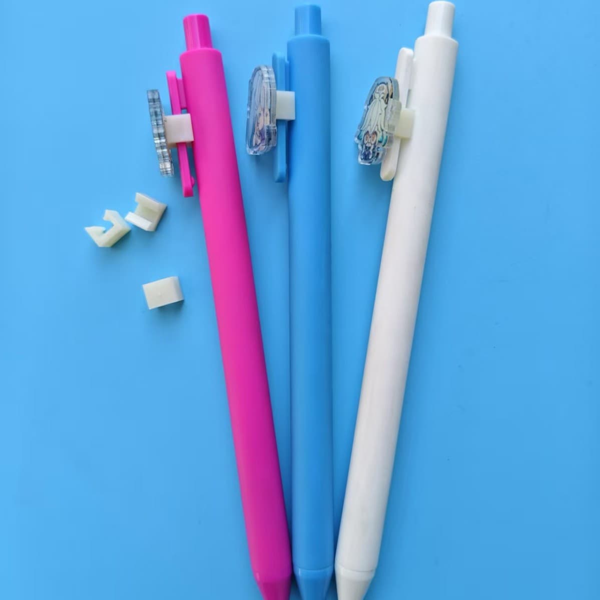 Clip Adhesive Acrylic Patch for Push-Type Gel Pen Anime Pen Cartoon Pen Accessories Sticker Patch