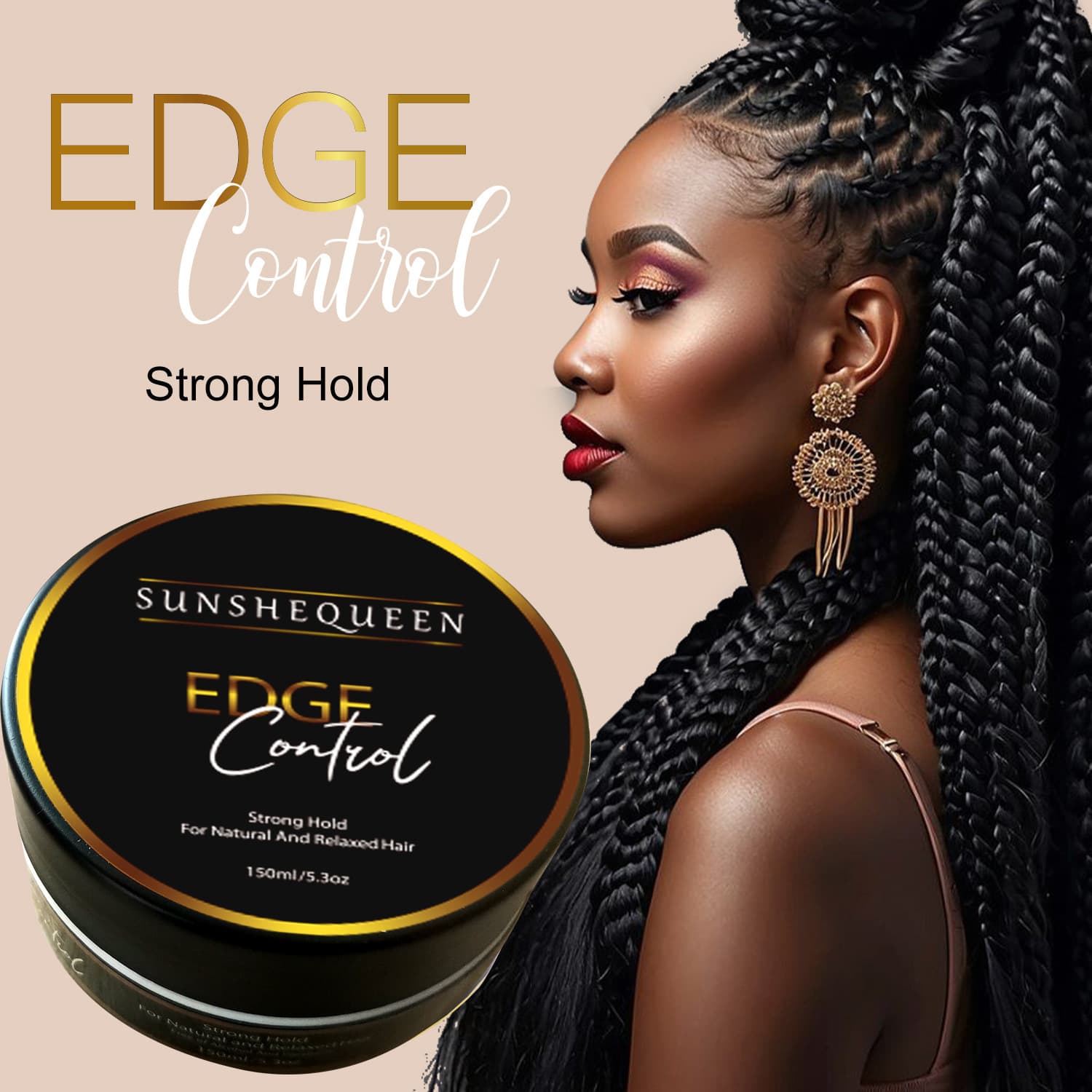 Cross-border Edge Control solid hair wax hair strong styling hair edge control hair gel