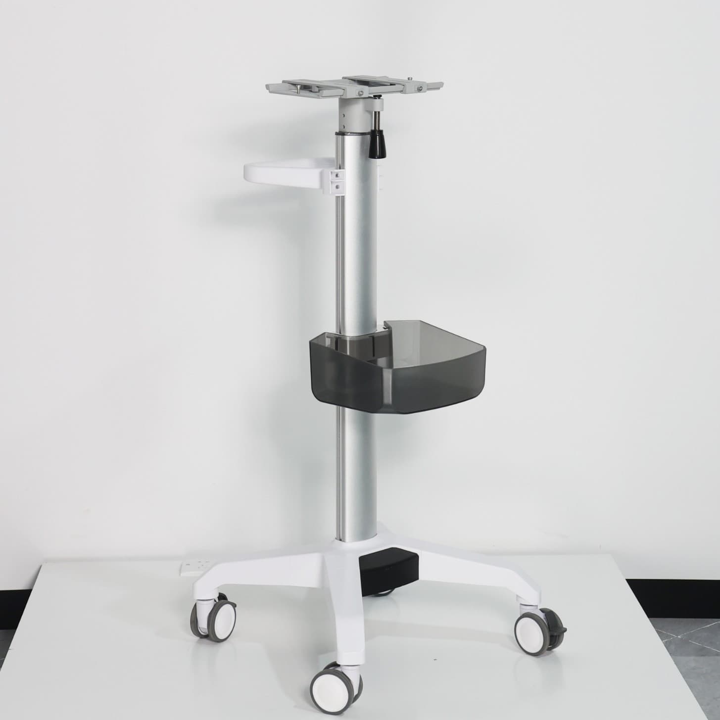 Hospital Monitor Mobile Cart ECG Machine Trolley with ABS Basket Compatible with Mindray/BeneView Monitors