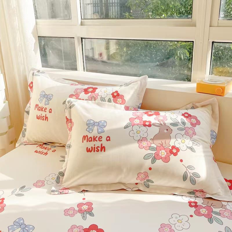 New Pure Cotton Pillowcase Single Pillow Cover Full Cotton Pillowcase Twill Printed Pillow Protector Cotton Single Pillowcase
