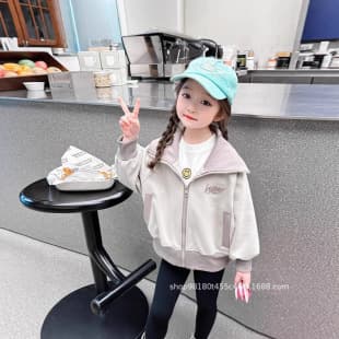 Girls' Jacket 2025 Spring/Autumn New Children's Fashion Sweatshirt, Spring Outfit for Little Girls, Sports Jacket Top