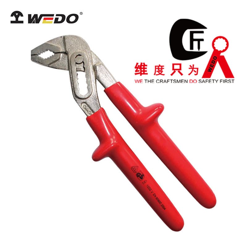 WEDO Dimension insulated VDE tools, insulated dipped pump pliers.