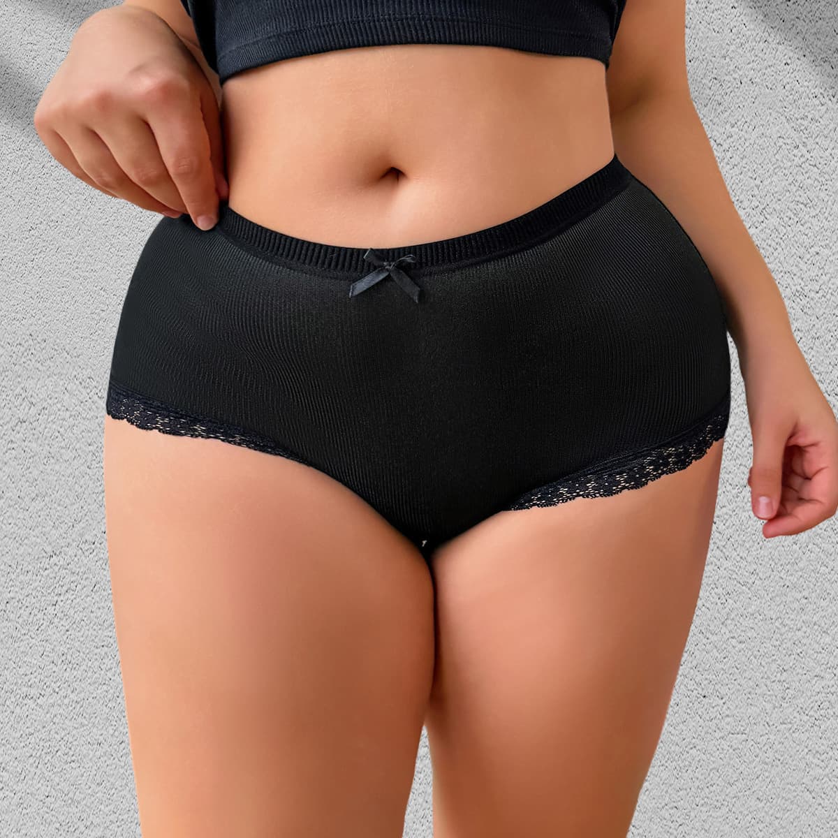 Cross-border foreign trade plus size underwear for women mid-waist fat MM 1-4XL European and American large size boxer briefs with comfortable bow