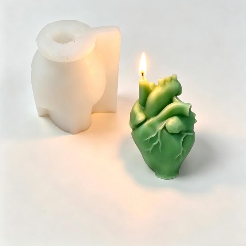 Cross-border Heart Shape Silicone Candle Mold DIY Handmade Aromatherapy Candle Gypsum Craft Decoration Mold