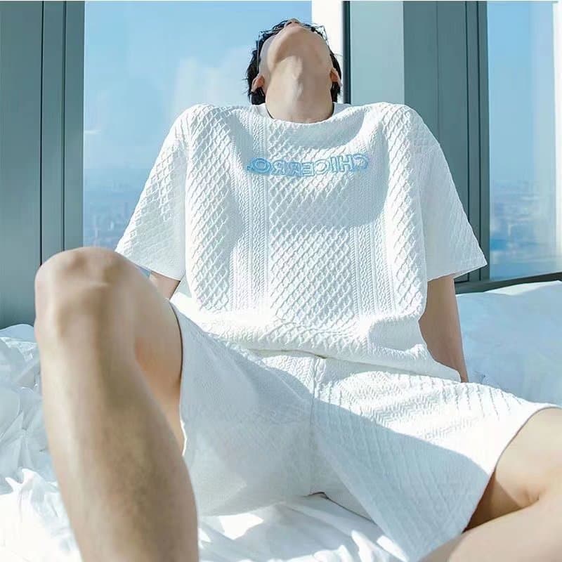 Summer Trendy High-end Feelsuit Men's Casual Sporty Fashion Cool Suit Coords Stylish Clothes Set For Men Stylish Af