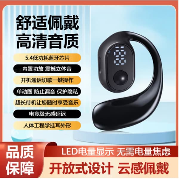 New Wireless Bluetooth Earbuds, Clip-on Type-C Interface, Compatible with Apple, Huawei, Xiaomi, OPPO