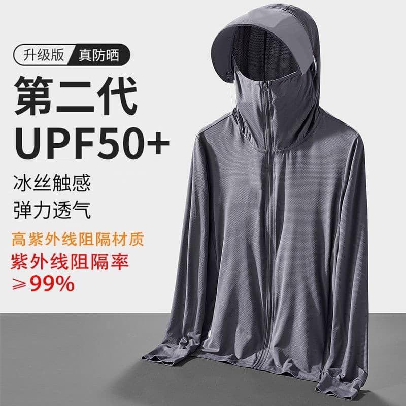 Source Manufacturer Ice Silk Sun Protection Shirt Men's 2025 Summer New Ultra-Thin Breathable Sun Protection Outdoor Fishing Jacket
