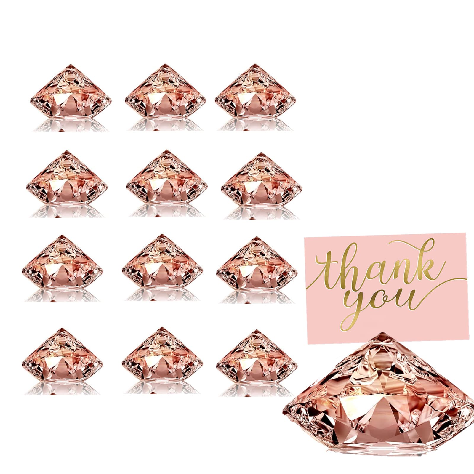 Imitation crystal diamond shape wedding decoration seat clip party wedding table decoration place card holder
