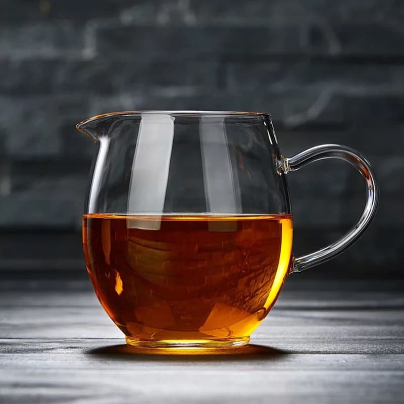 High Borosilicate Glass Fairness Cup Manufacturer, Gentian Fairness Cup, Gongfu Tea Set Tea Sea Divider, Office Glass Even Cup
