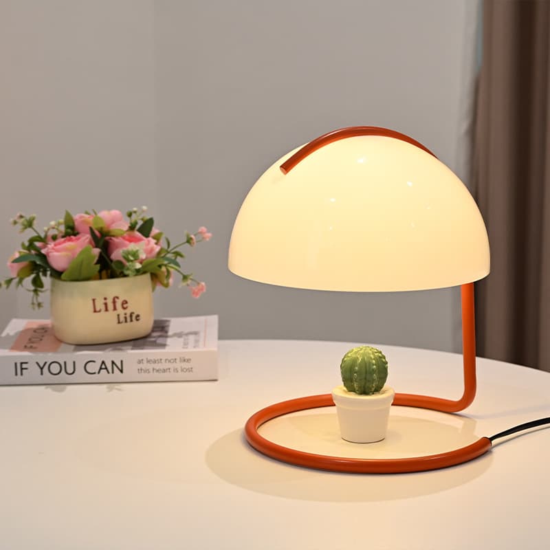 Nordic cream style glass table lamp, living room decoration table lamp, bedroom bedside lamp, high-end atmosphere lamp, creative table lamp