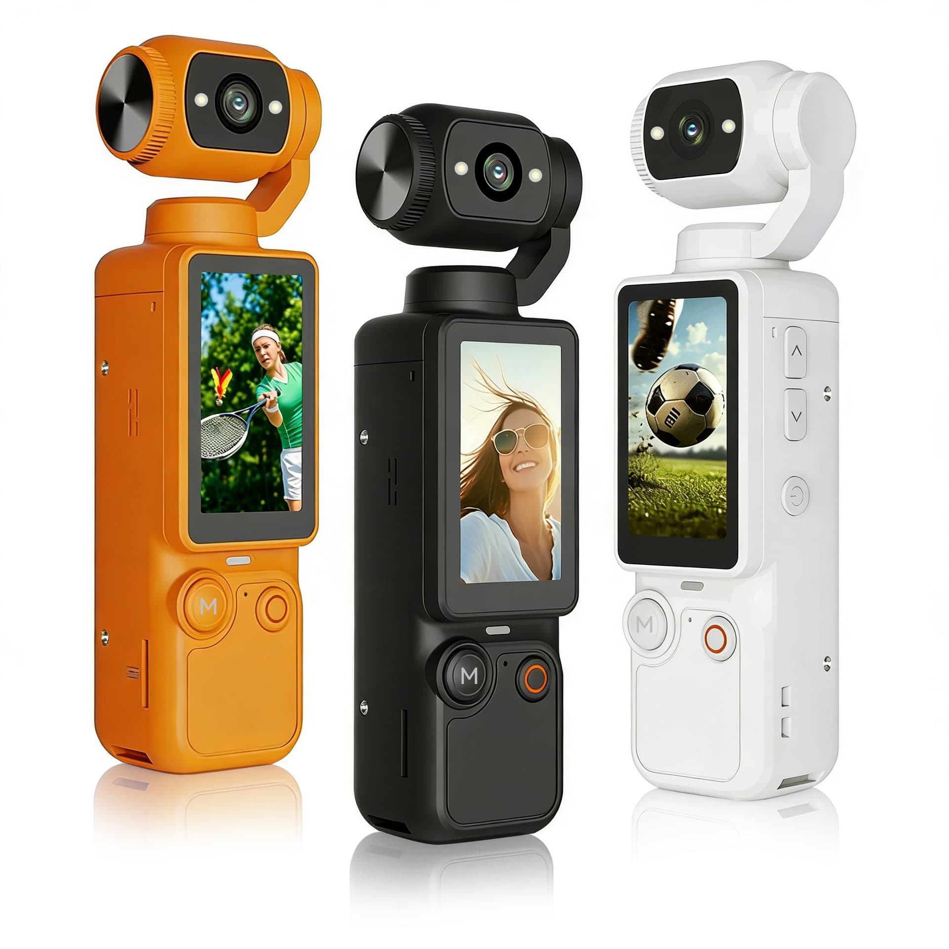 Cross-border Hot Selling Handheld Thumb Action Camera Ultra HD Outdoor Cycling Anti-shake Recording Portable Gimbal Camera