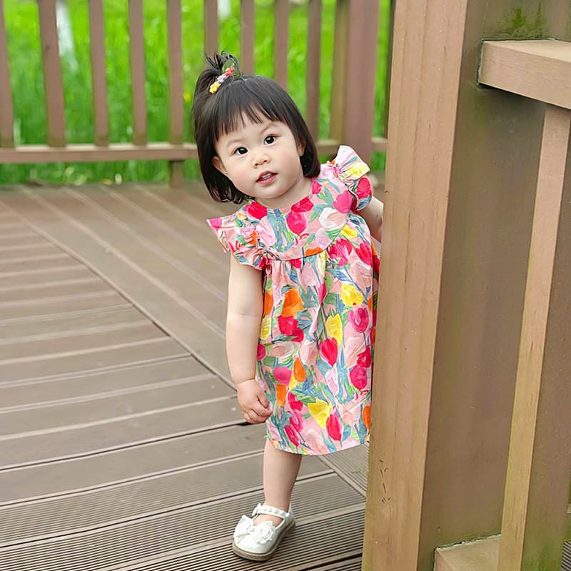 Sweet Girl Children's Dress Floral Skirt Princess Strap Vest A-Class Cotton Summer Clothes for Girls Baby Toddler Kids Dress